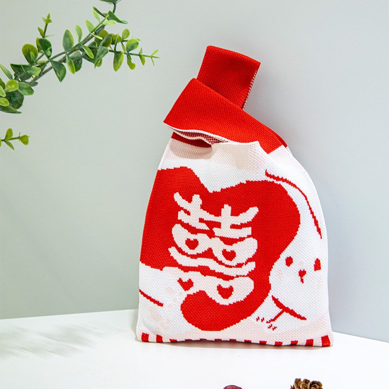 新款户外百搭针织托特包网红手办包包手机收纳包包ins女士手提包