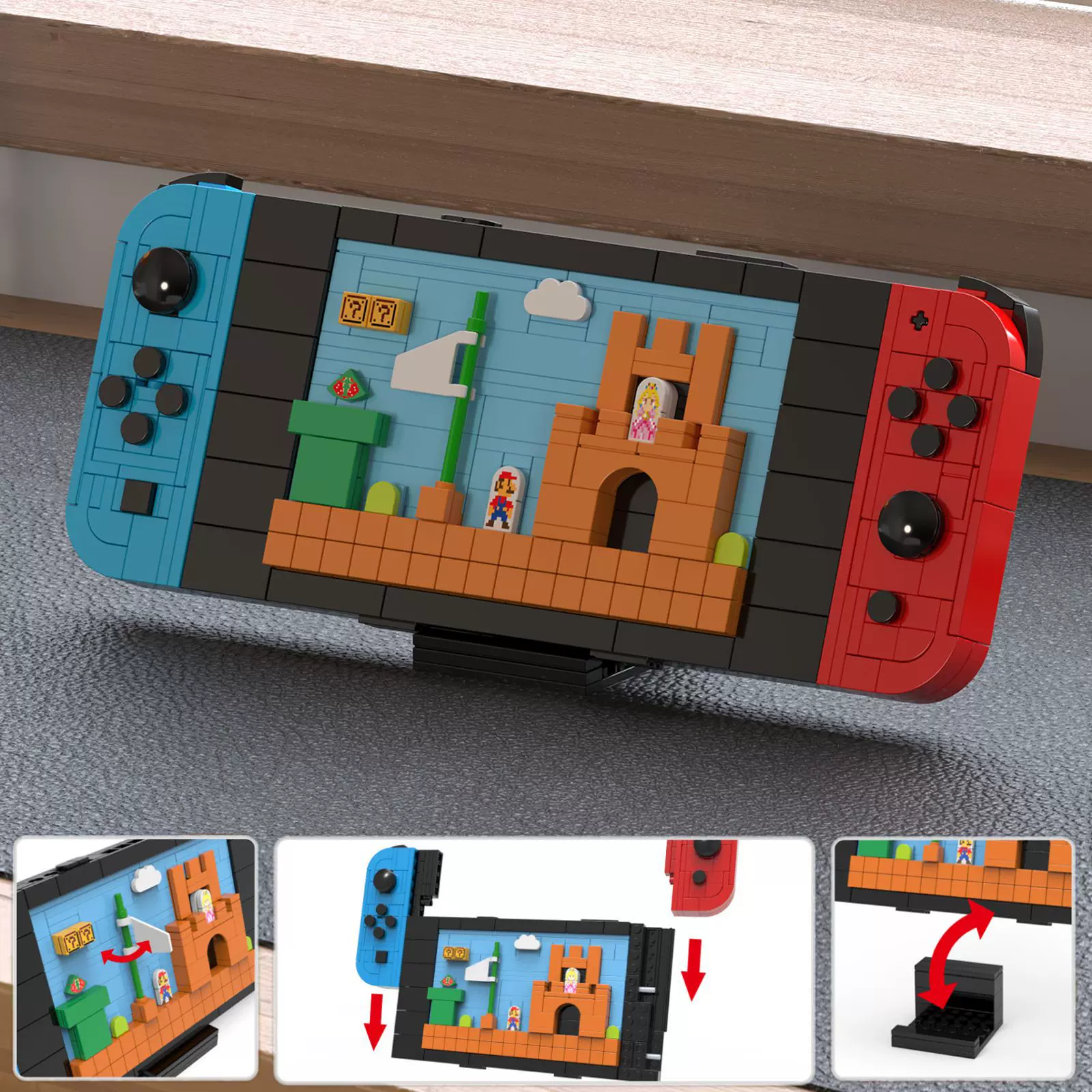 跨境MOC兼容乐高经典switch 任天堂游戏机积木模型益智拼装插玩具
