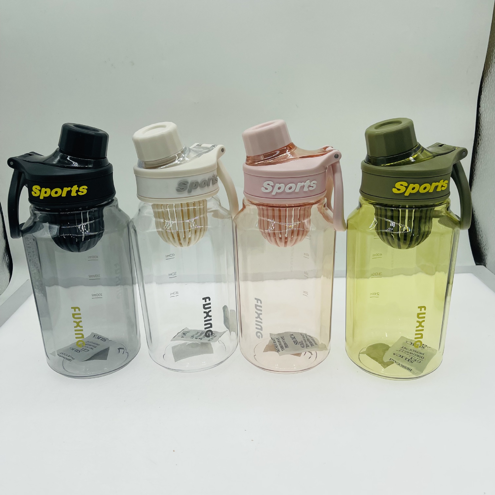 Jinshi deportes taza al por mayor plástico taza de agua al aire libre deportes espacio taza 1000ml hombres y mujeres de gran capacidad taza