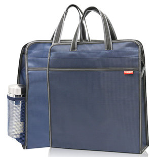 Document Bag Briefcase Portable Office Bag Student Tutor Bag Oxford Cloth Zipper Conference Bag Canvas Storage A4 Bag