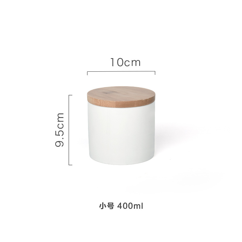 Nórdico redondo de cerámica resistente al calor Sellado tarro de almacenamiento grande tarro de almacenamiento de tres piezas con tapa traje de almacenamiento tarro