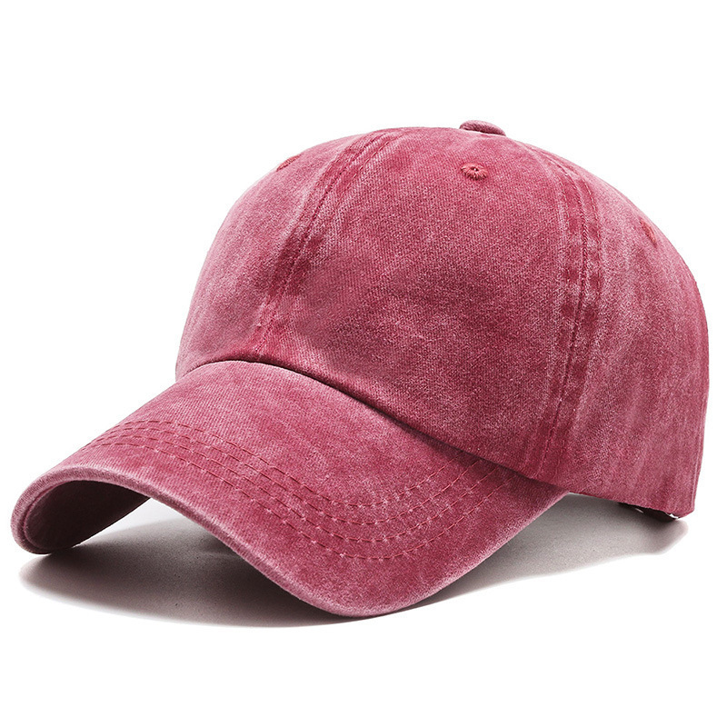 Vintage Washed Pure Cotton Cap Sun Protection Baseball Cap Duck Bill Cap Retro Style Sun Hat Custom Logo