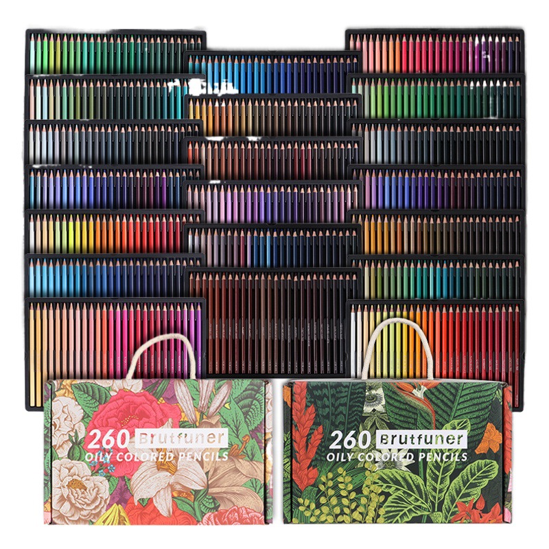 Lápiz de color transfronterizo 260 color aceitoso plomo de color 120 cepillo de plomo de color 520 color 180 color lápiz de color soluble en agua