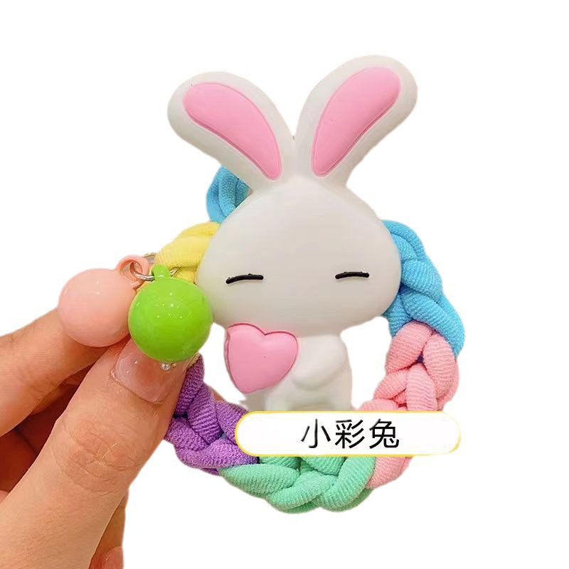 Lindo perro invencible banda de goma de color grueso cuerda de lazo de pelo femenino banda de Pelo elástico cuerda de pelo durable nueva explosión de sonido TikTok