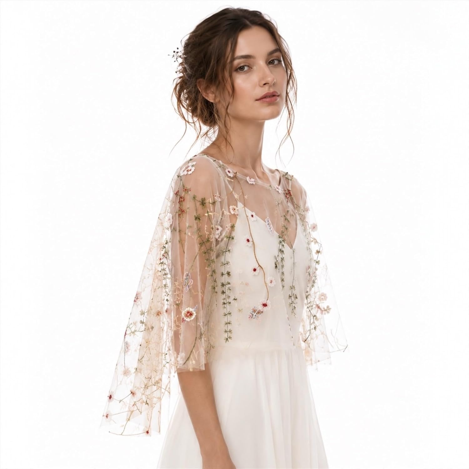 Cross-border bridal shawl, aquatic plant veil, mid-length new style veil headpiece with comb for wedding photography, available for women