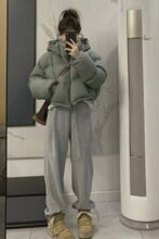 短款羽绒服女2024新款韩版小个子高腰加厚宽松面包服白鸭绒冬外套