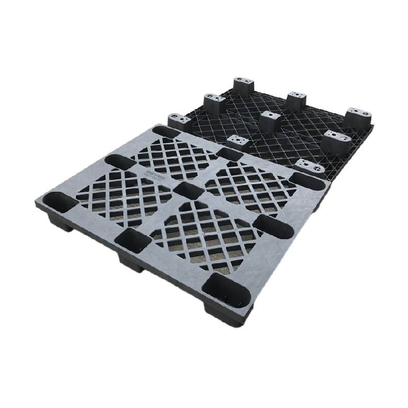 厂家现货广州东莞深圳黑色便宜塑料托盘 二手托盘 网格九脚塑胶板