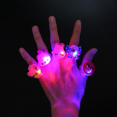 Glitter Soft Ring Glowing Ring Glowing Finger Lamp Glitter Finger Lamp Christmas Toy Street Stall Wholesale
