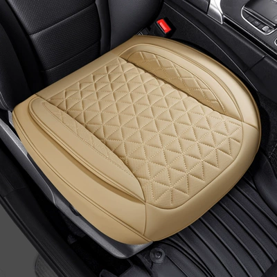 New Car Seat Cushion, Breathable: Seat cushion, seat cover - front-row-half-pack-beige