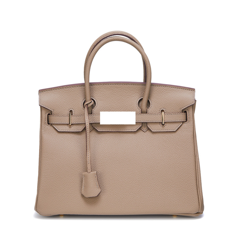 Gold Buckle Togo Leather Birkin Bag New Genuine Leather Fashionable High-Quality Large-Capacity Women's Handbag Bk Brand Bag