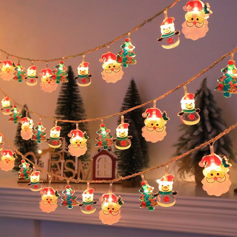 国境を越えた新製品クリスマス老人雪だるまクリスマスツリー装飾灯ショーウインドー創意ペンダントカラー灯串|undefined