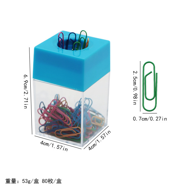 Cartel de almacenamiento de clip magnético de color macarón cuadrado creativo