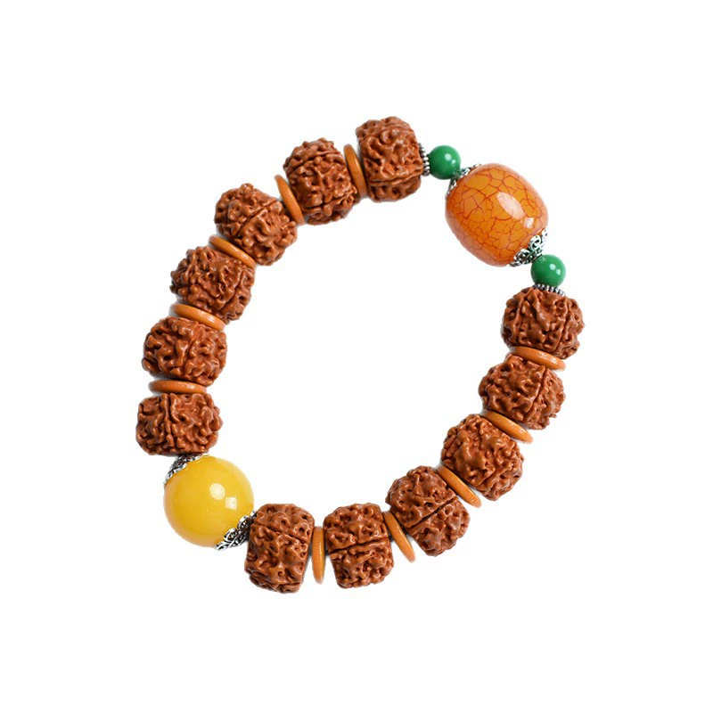 Bodhi rosary, bracelet, rosary with round beads for men and women walnut