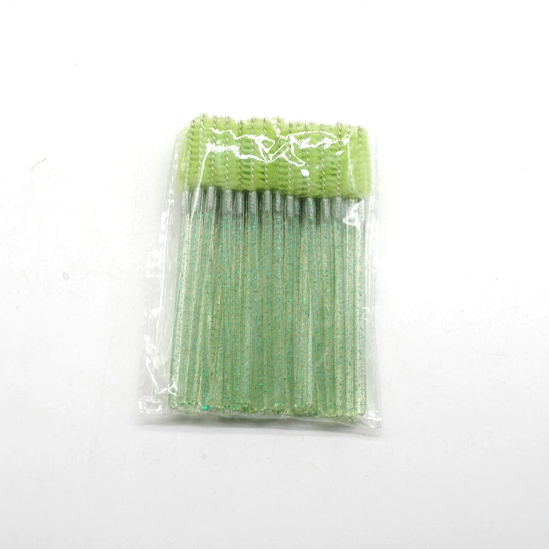Handheld Rhinestone Eyelash Brush, Crystal Pole Handle, Disposable Mascara Wand — 1 Pack