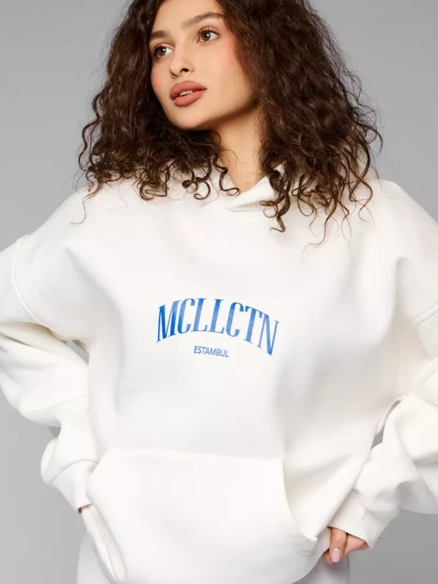 Felpa con cappuccio ampia e comoda, nuova, autunno inverno, design semplice, stampa, oversize, versatile, top._voghion.com