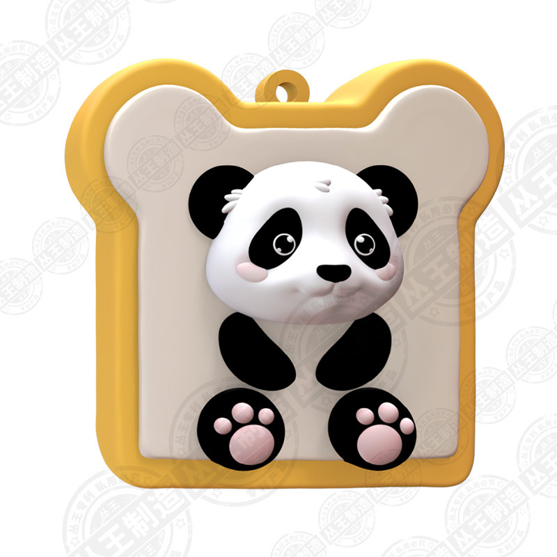 토스트 팬더 장식 인형