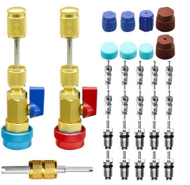 Conditioning Repair Tool R134a: Soyutma sisteminin digər hissələri - 134-disassembly-a-set-of-caps