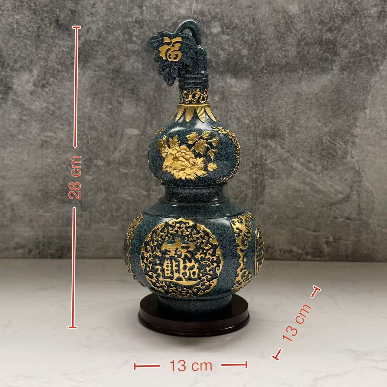 葫芦摆件装饰铜葫芦富贵吉祥平安葫芦树脂工艺品葫芦家居客厅玄关