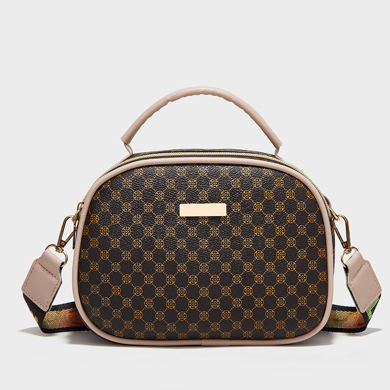 Bags Women's Bags 2021 Autumn and Winter New Fashion Korean Style Women's Bags Printed Retro Satchel Crossbody Bag Small Square Bag Small Bag