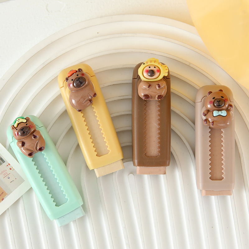 Capibara Land Pull Rubber Creatividad Estudiante Examen de Dibujo Limpieza Limpieza Eraser