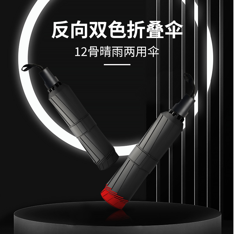 Sombrilla grande para tres personas, reforzada con vinilo, resistente a tormentas - Mayorista