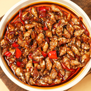 Spicy sea cone sea melon seeds net red snacks instant seafood fresh 300g conch wine dish Donggang specialty