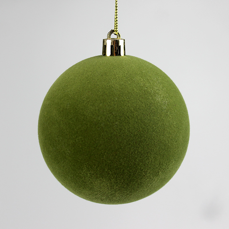 Bolas de Navidad multicolores flocado fabricantes de bolas de Navidad árbol de Navidad colgando bolas de decoración de vacaciones en stock al por mayor image 15