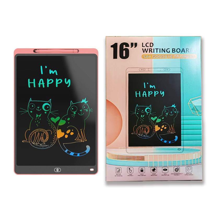 16M 세로형 드로잉 보드 [컬러 필기] 연분홍색
