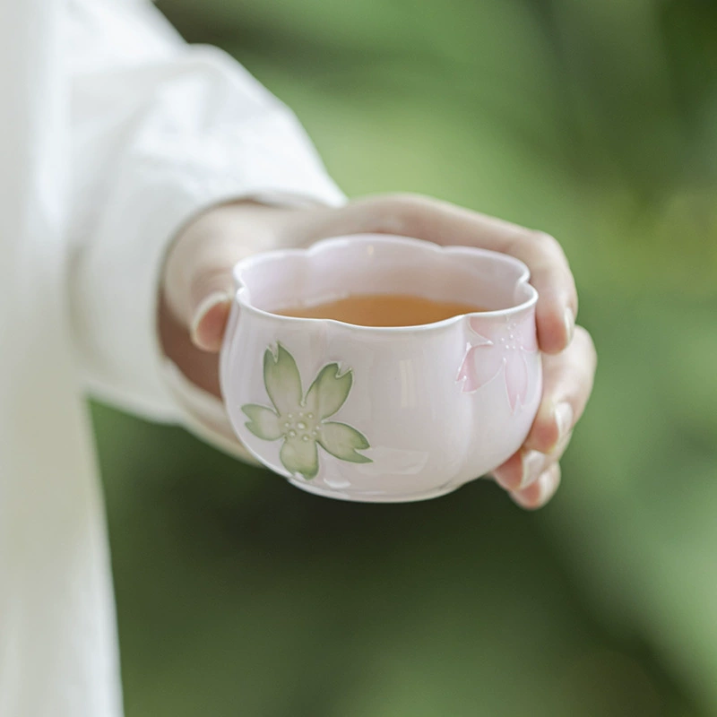 Сервиз и чайная пара Arita with hand-painted pink cherry blossom мастер чашка керамическая чашка для чая с цветами ароматный чайный набор чашка для чая гунфу