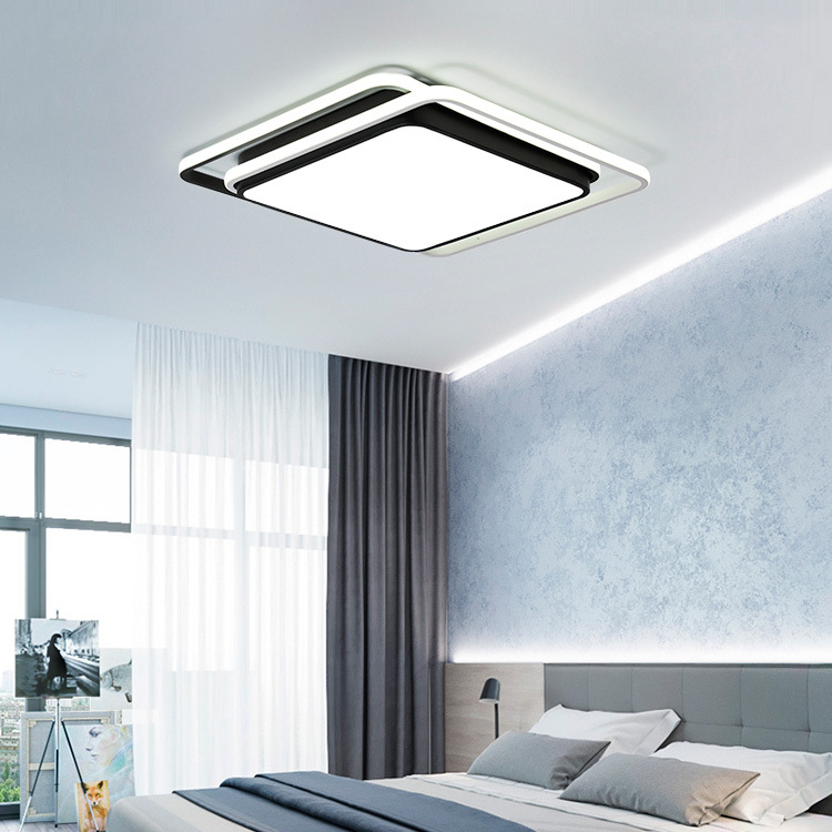 led吸頂燈現代簡約客廳燈長方形家用大氣創意書房主臥室燈具批發