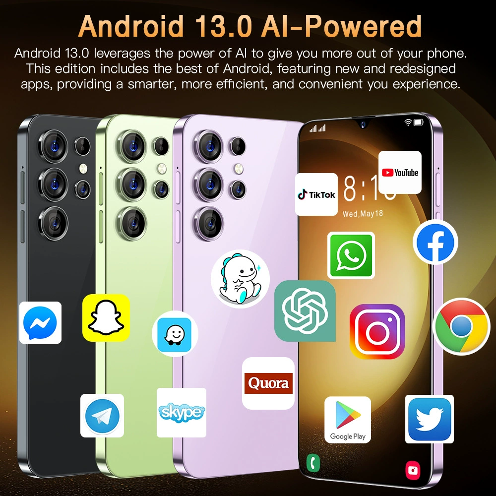 S24 Ultra, самый популярный 7,3-дюймовый HD смартфон на Android, 16+1Т, 3G, доставка