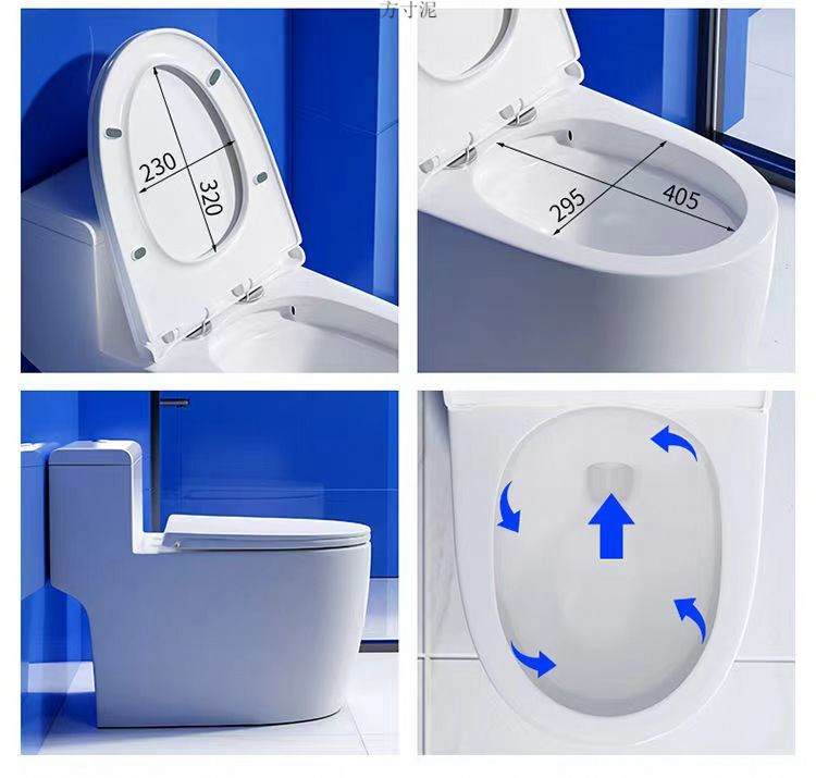 German FHFH toilet, first-class water efficiency 10.0, large sewage vortex outlet, anti-splash and anti-odor siphonic household toilet undefined