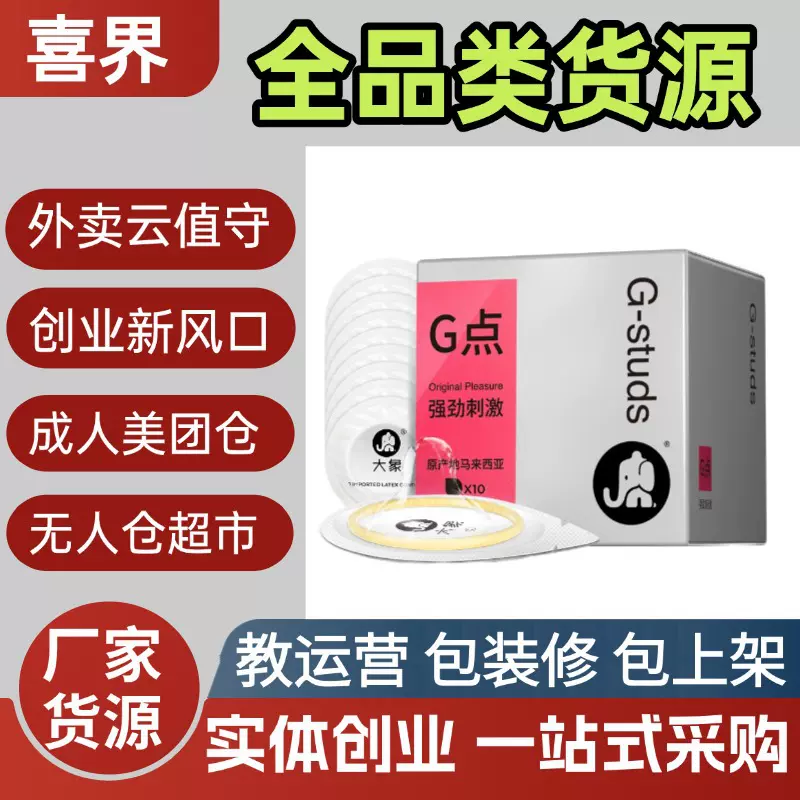 成人情趣用品代理大象超薄G点避孕套美团计生安全套外卖开店家用