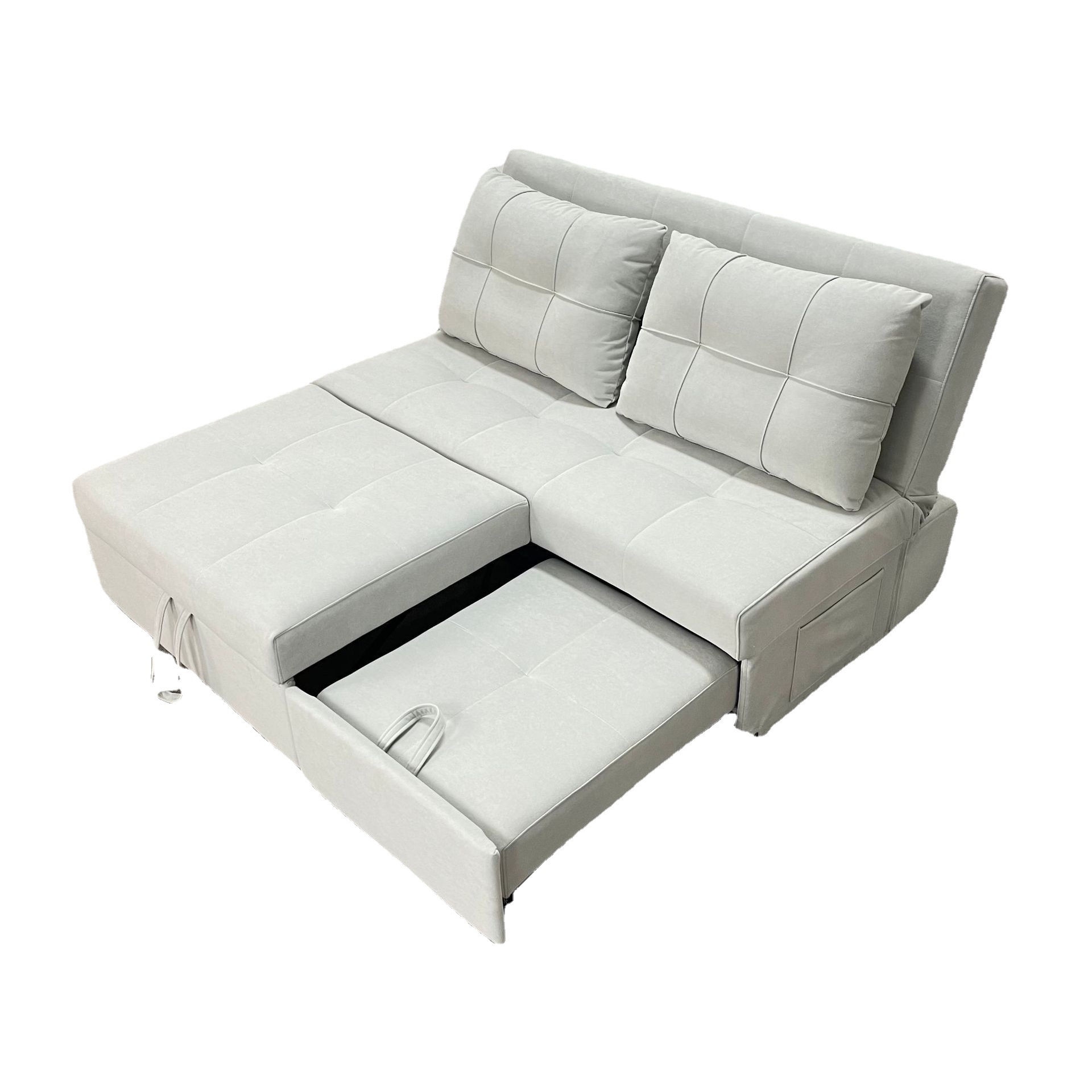 Sofá multifuncional sin reposabrazos doble doble sala de estar de alquiler de tecnología de tela sofá cama plegable