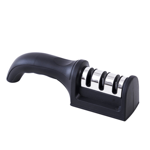Kitchen 3-stage Knife Sharpener Household Multifunctional Handheld Three-use Black Red Whetstone Amazon Kitchen Tools