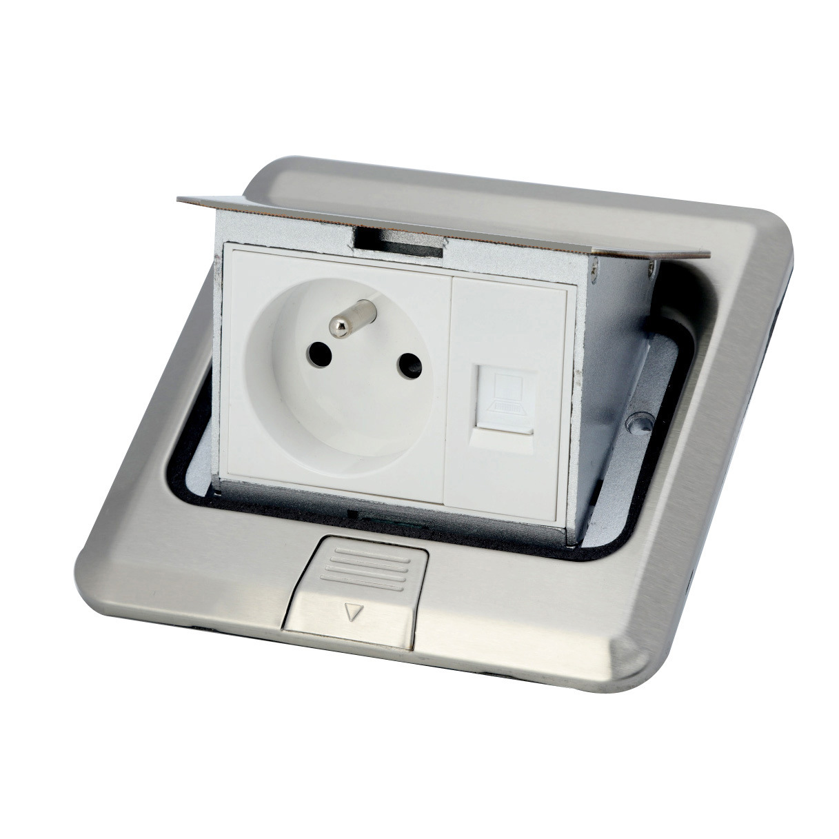 Сверло/Резьба? Нет. Translate: Ground socket all -copper invisible waterproof multi -functional home multi -functional six -hole floor ground cutting cutting plate