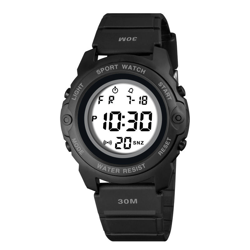Mayorista de estudiantes varones de secundaria y secundaria adolescentes reloj electrónico de alarma de luz nocturna multifuncional reloj electrónico