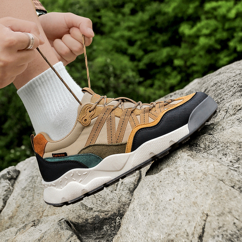New Non-slip Shock-absorbing Outdoor Hiking Shoes Foreign Trade Wear-resistant Off-road Hiking Casual Shoes Men's Wholesale_vogvips.com