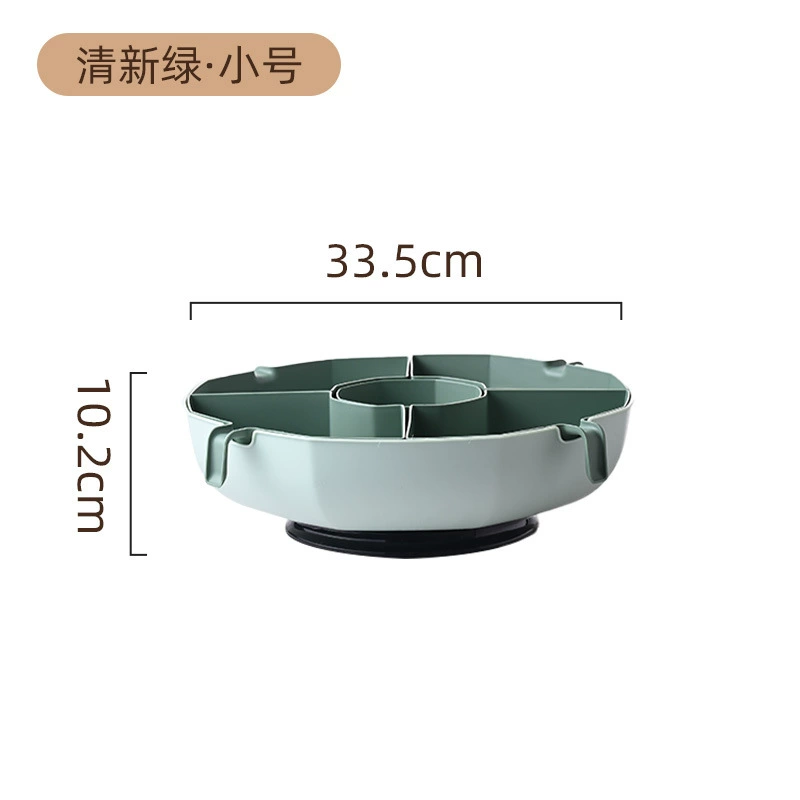 New rotating hot pot platter is easy to clean the grid vegetables and fruits platter Household kitchen multi -layer plastic drain