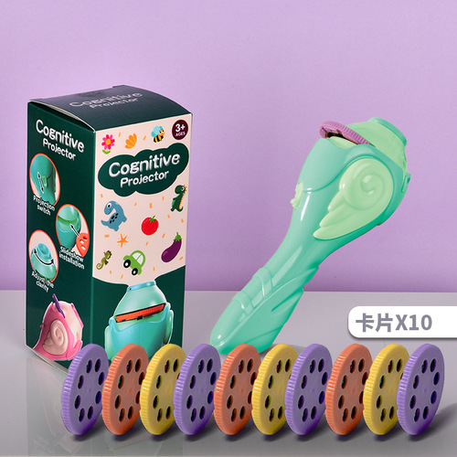 Children's Early Education Projector Flashlight Bedtime Story Dinosaur Animal Pattern Glowing Mini Handheld Flashlight Toy