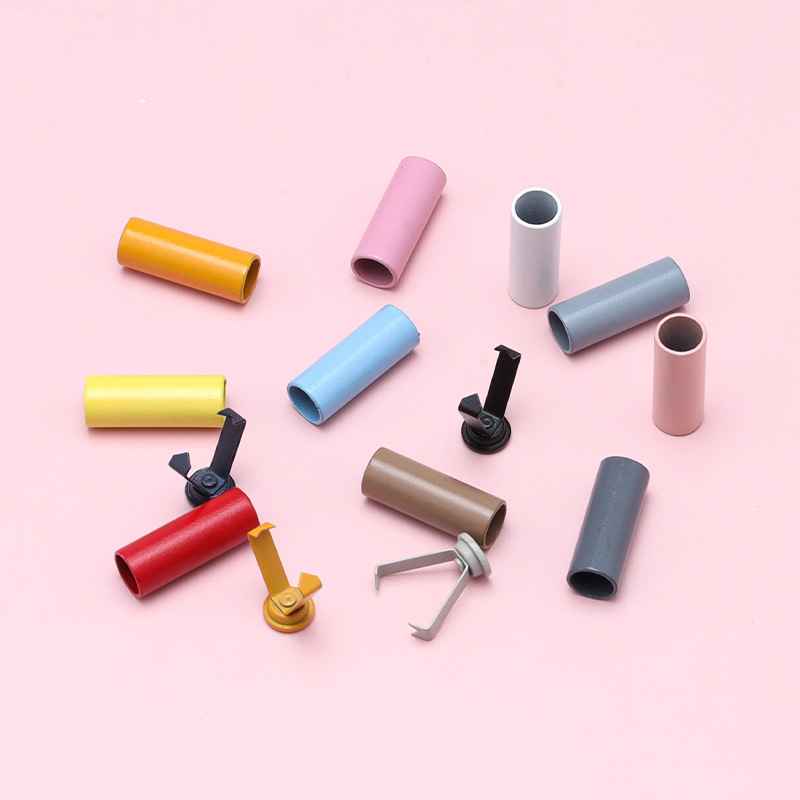 Colorful Metal Cylindrical Hanging Clips for Versatile Waistband Drawstrings, Detachable Cord Ends for Clothes and Pants Colorful Metal Cylindrical Hanging Clips for Versatile Waistband Drawstrings, Detachable Cord Ends for Clothes and Pants