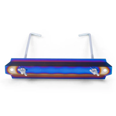Universal car modification battery bracket, blue-coated with dazzling carbon pattern, battery fixing bracket with screw metal support (Other Car Modifications) - baked-blue