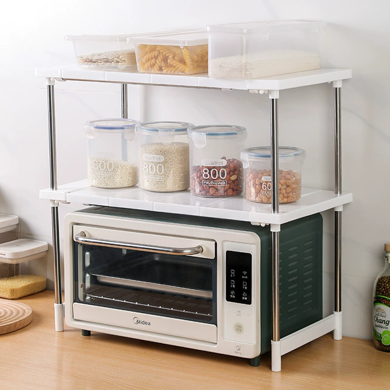 Кухонная двухслойная полка шкаф из нержавеющей стали многослойная полка для хранения многофункциональная выдвижная полка для отделки