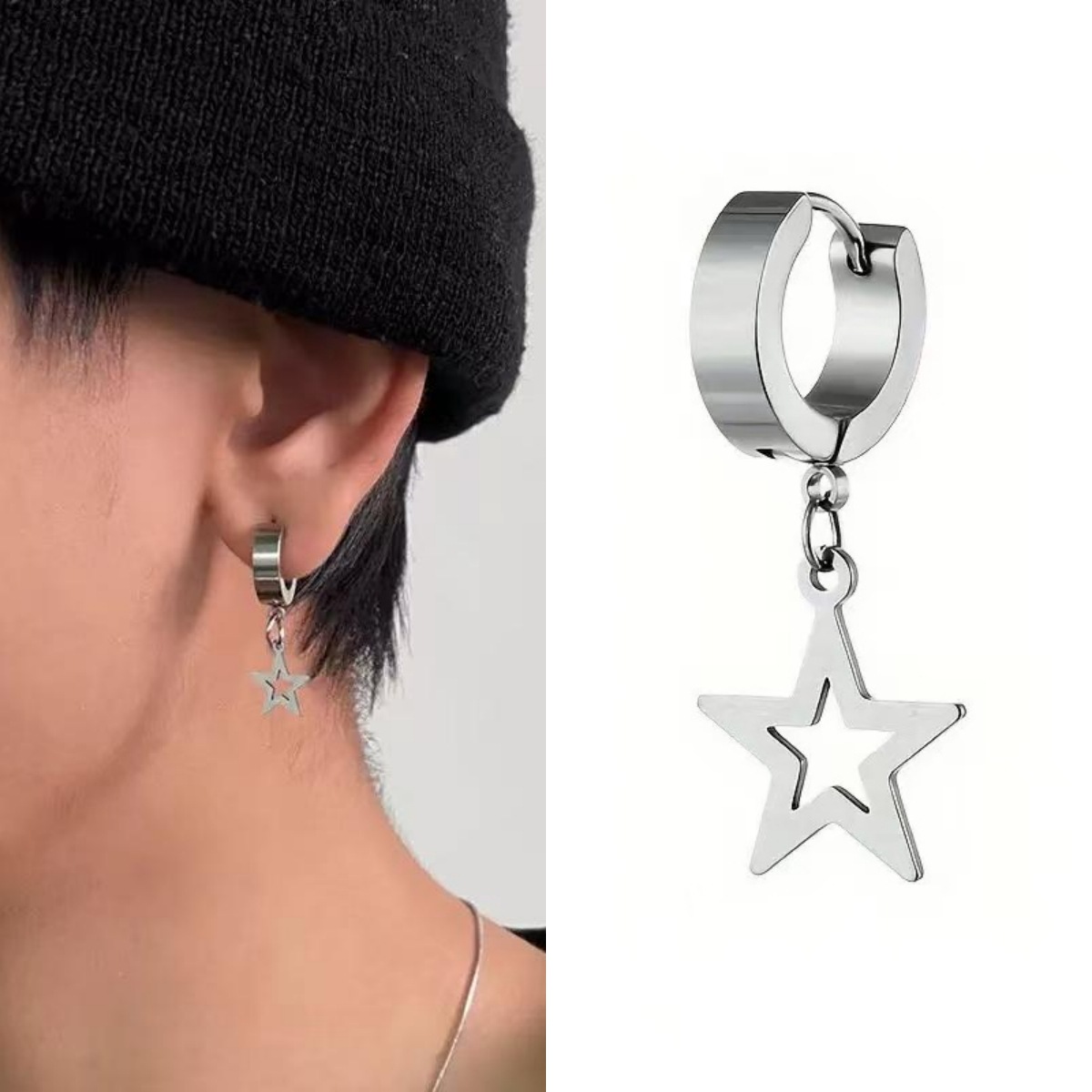 Fashionable earrings stainless steel