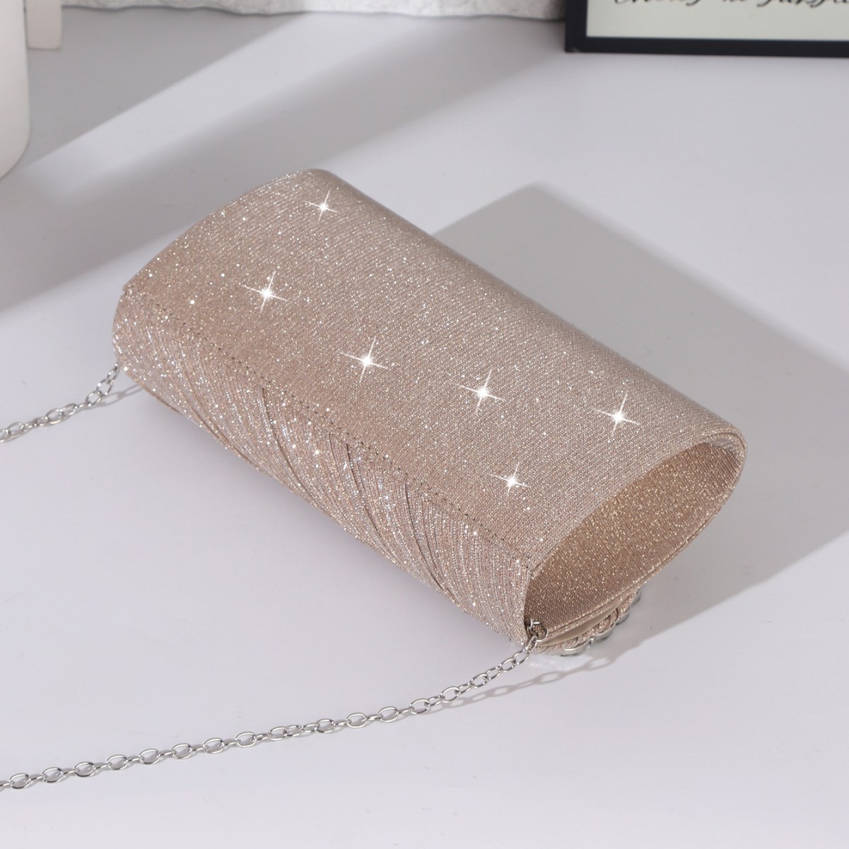 In Stock Wholesale Evening Clutch Bag Cross-Border Trade Pleated Handbag Elegant Banquet Bag For Qipao Gown Bridal Evening Wear - Thumbnail 3