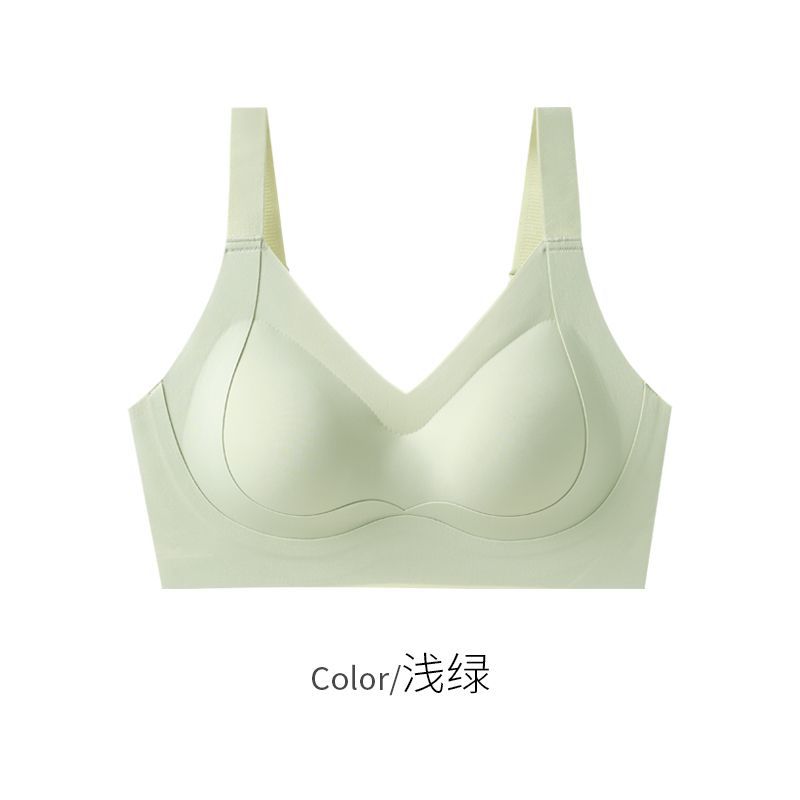 Nude Seamless fixed Cup ropa interior de las mujeres pequeño pecho push up inalámbrico soporte suave colección de senos anti-sagging Plus size bra