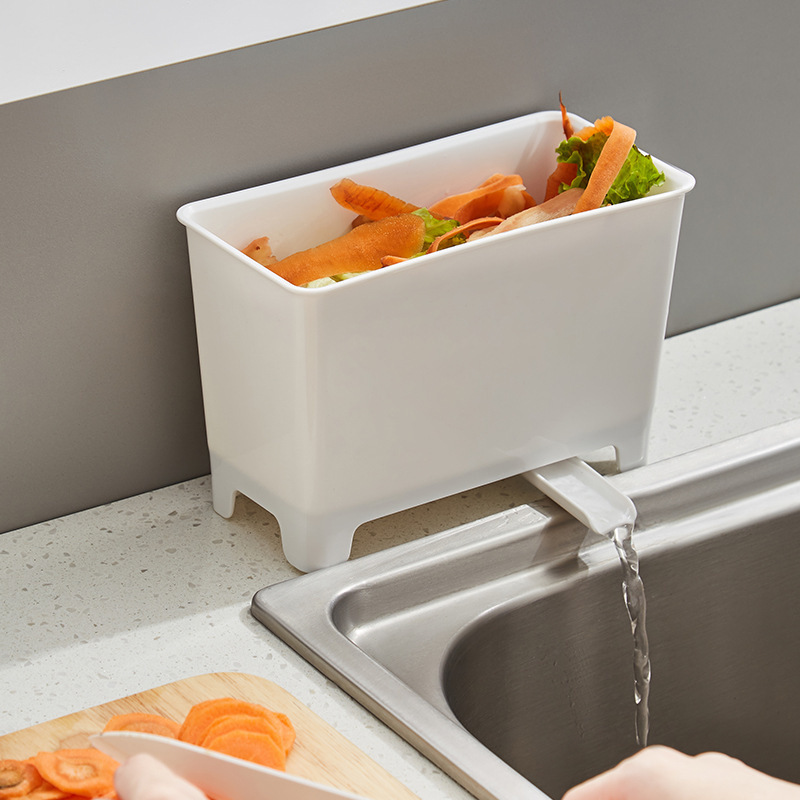 Kitchen Drainable Trash Can Household Sink Food Residue Filter Basket Vegetable Washing Storage Bucket Kitchen Waste Storage