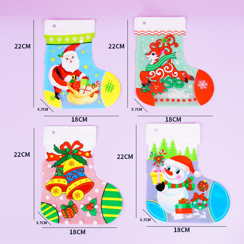 2026 nuevas bolsas de regalo de calcetines de Navidad embalaje de dulces autosuficientes bolsas de regalos de vacaciones creativas bolsas de aperitivos