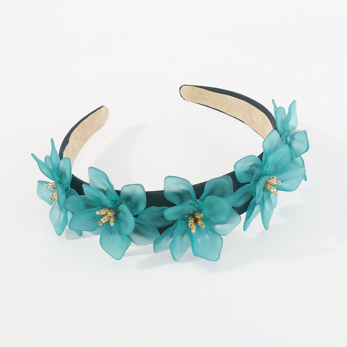 F5594 Europe And America Cross Border Fashion Design Three-dimensional Resin Flower Headband Temperament Artificial Flower Headband Hair Accessories Female display picture 10