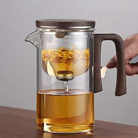飘逸杯泡茶壶茶水分离家用泡茶神器磁吸泡茶器玻璃过滤冲茶壶茶具